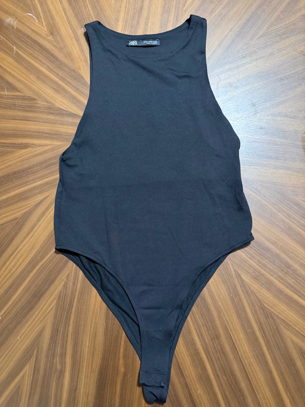 Zara Black Sleeveless High-Neck Kids Bodysuit